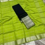 Mangalagiri Big Kanchi Border Pure pattu Lehenga Sets