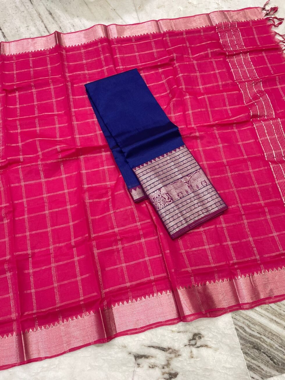 Mangalagiri Big Kanchi Border Pure Pattu Lehengas