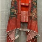 Mangalagiri Kanchi border pure pattu digital printed dress materials