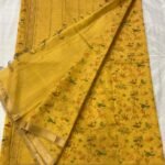 Presenting the Mangalagiri pure plain pattu small border printing sarees 