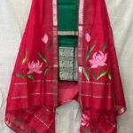  Managalgiri Kanchi Border Pattu Tops With Hand Painted Duppatas