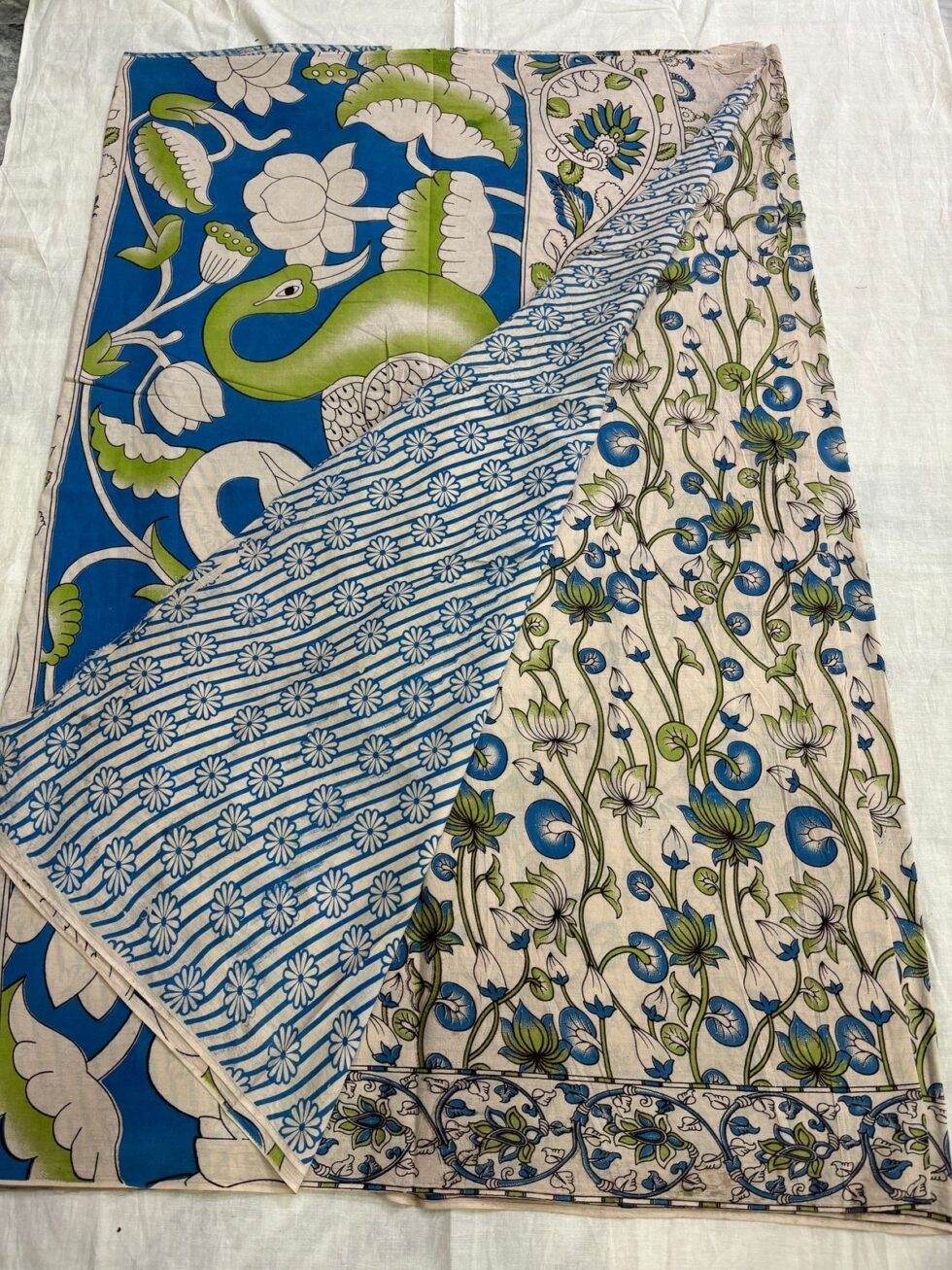 Mngalagiri pure cotton kalamkari printing sarees