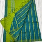 Mangalagiri plain pattu jhut multi stripes Pattu sarees