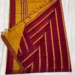 Mangalagiri plain pattu jute multi stripes Pattu sarees