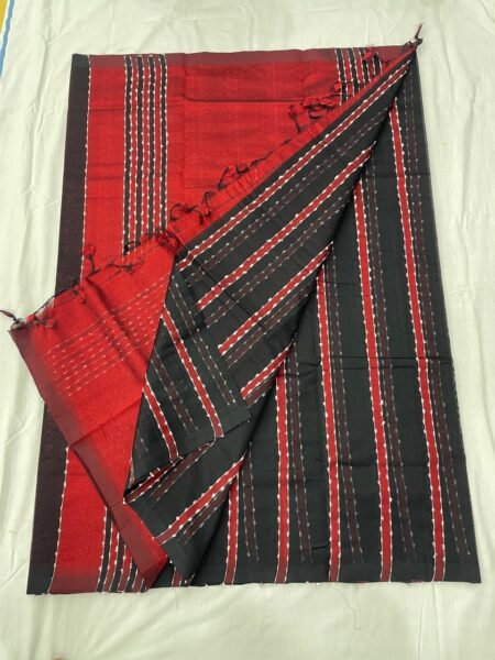 Mangalagiri plain pattu jhut multi stripes Pattu sarees