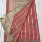 Mangalagiri plain pattu jhut multi stripes Pattu sarees