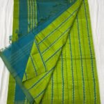Mangalagiri plain pattu jhut multi stripes Pattu sarees