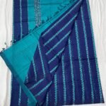 Mangalagiri plain pattu jhut multi stripes Pattu sarees