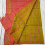 Mangalagiri plain pattu jhut multi stripes Pattu sarees