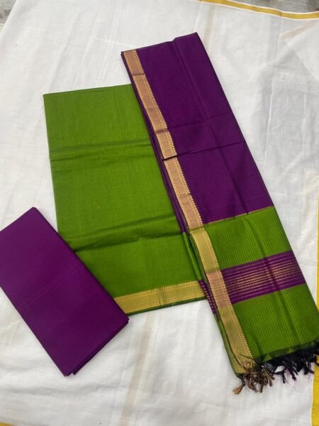 Mangalagiri pure handloom cotton by cotton thick weaving nizam border cotton dress materials