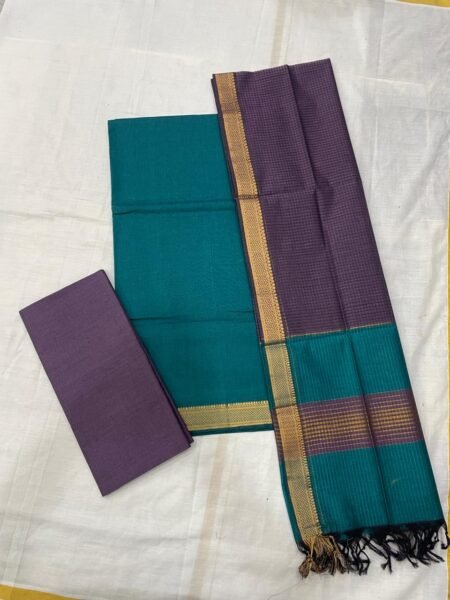 Mangalagiri pure handloom cotton by cotton thick weaving nizam border cotton dress materials