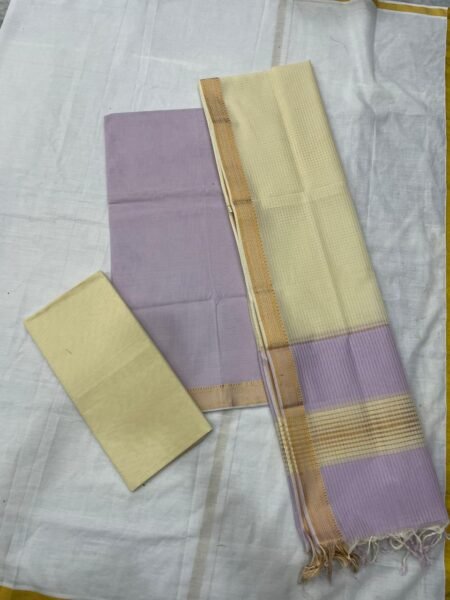 Mangalagiri pure handloom cotton by cotton thick weaving nizam border cotton dress materials