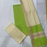 Mangalagiri pure handloom cotton by cotton thick weaving nizam border cotton dress materials