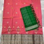 Mangalagiri 300 k Kanchi border pure Pattu Lehenga sets with embroidery works